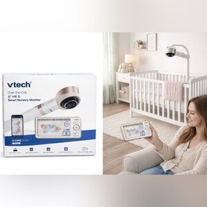 VTech Gold and White Baby Video Monitor with 5" HD Display